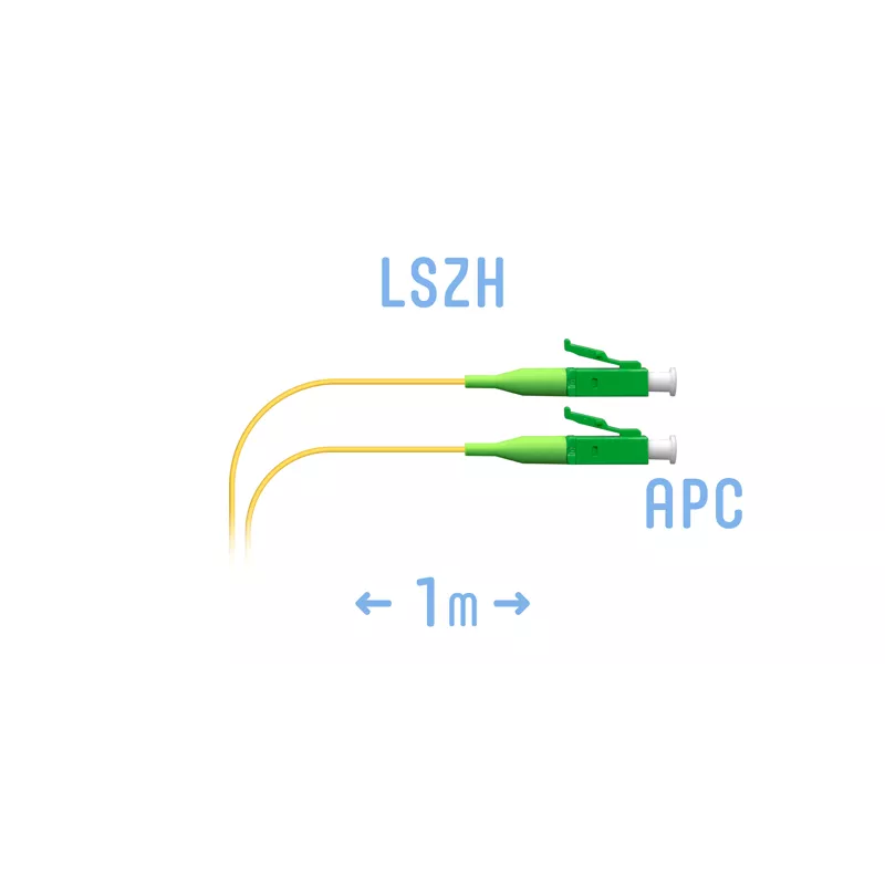 Шнур монтажный оптический LC/APC SM 1м. (0,9)